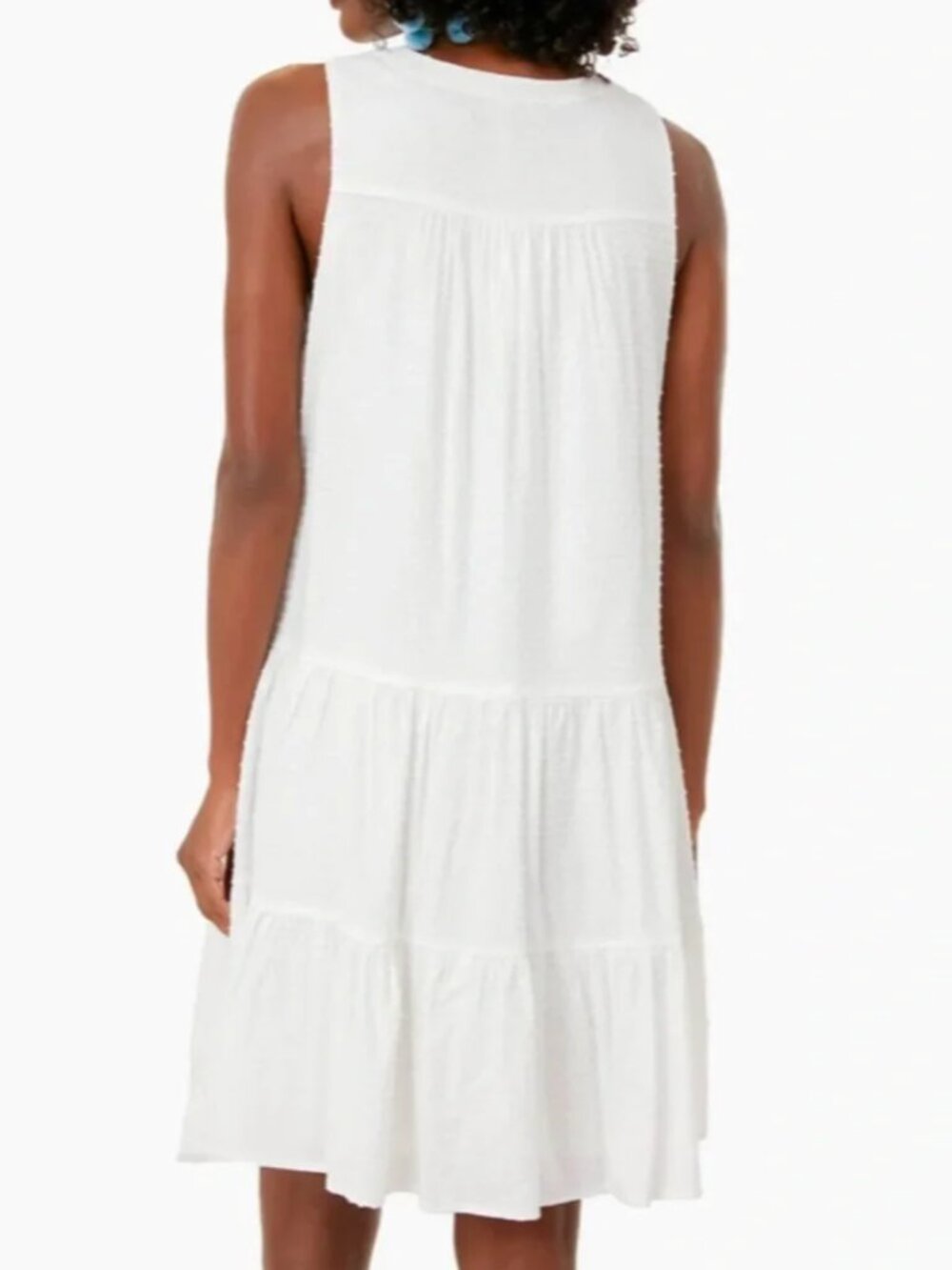 Tuckernuck Pomander Place | Kenzo Sleeveless Dress in White Swiss Dot - Picture 3 of 10
